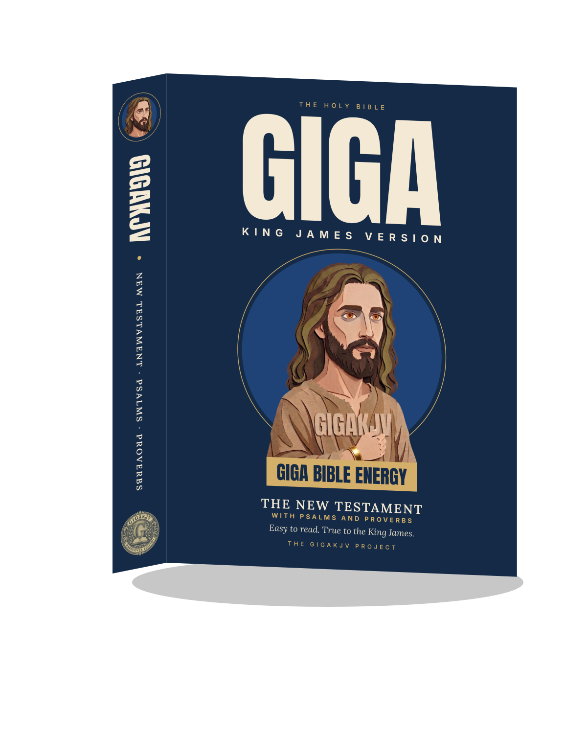 GIGAKJV midnight-blue hardcover mockup using the current submitted cover